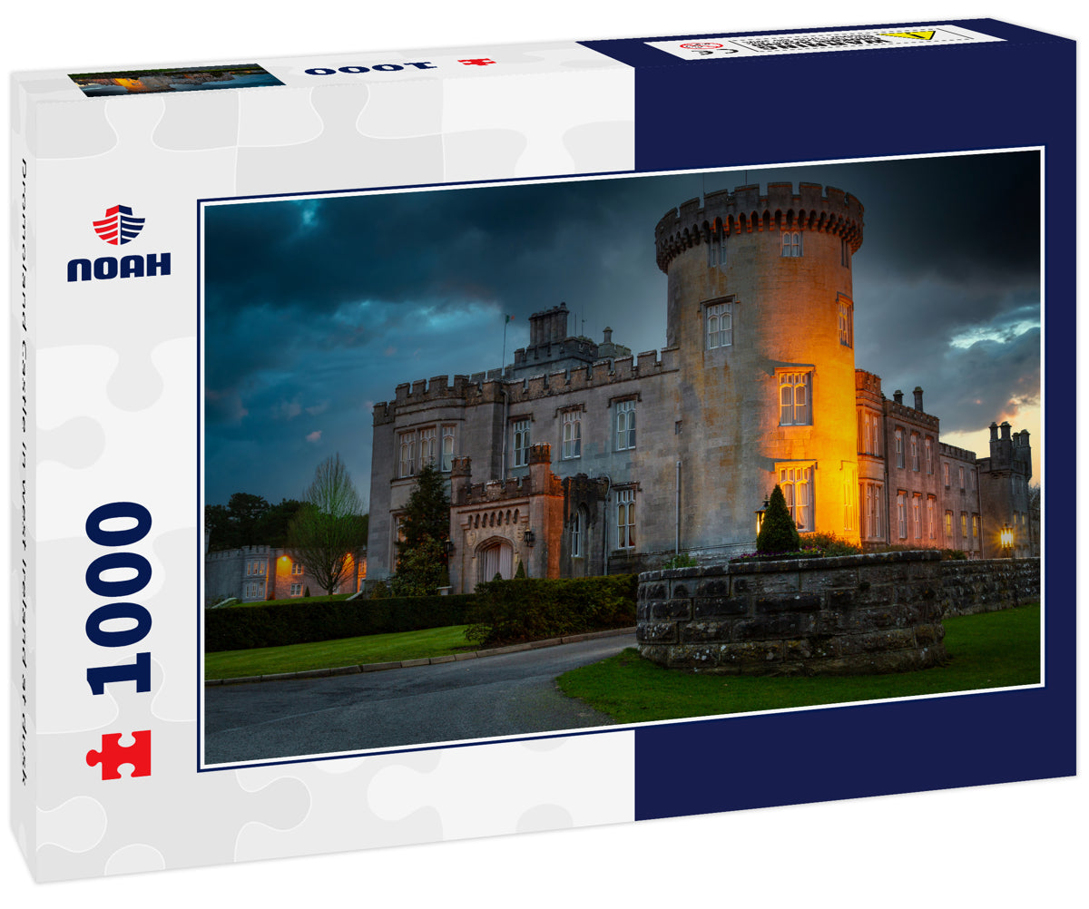 Dromoland Castle in west Ireland at dusk