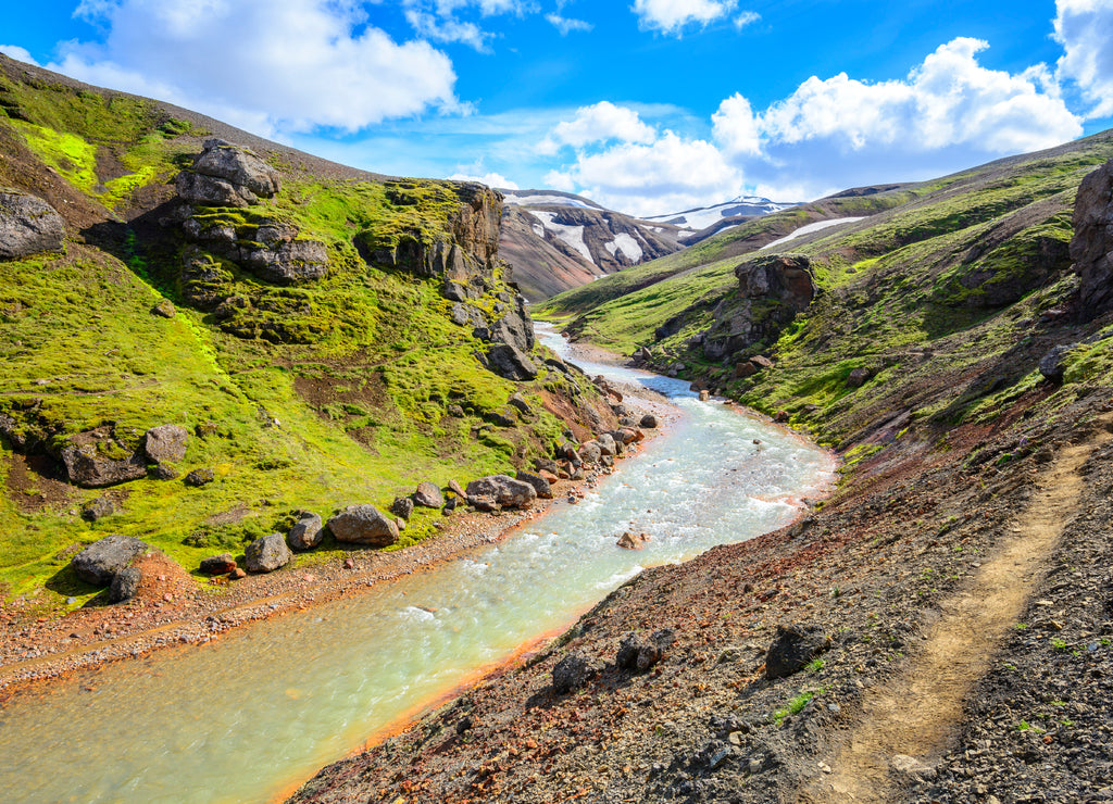 Asgarosa river canyon in Kerlingarfjoll area, Iceland