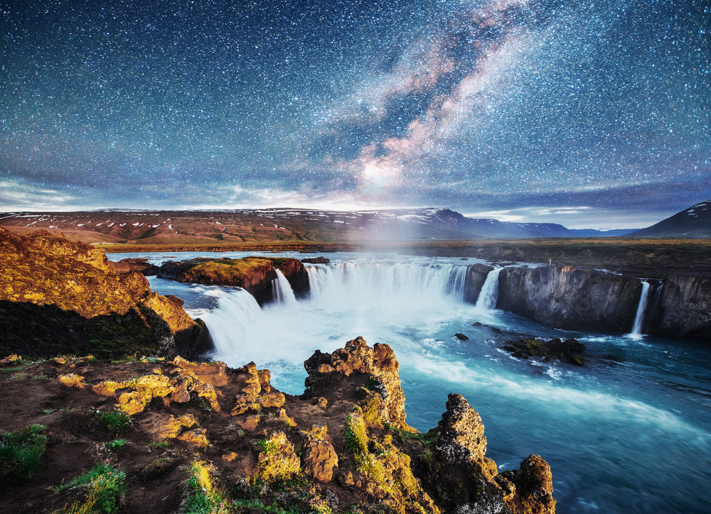 Hodafoss very beautiful Icelandic waterfall