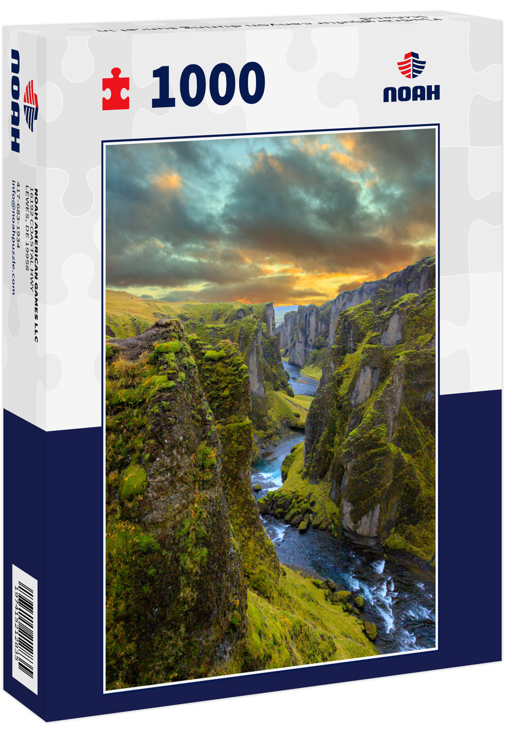 Fjadrargljufur canyon during sunset in Iceland