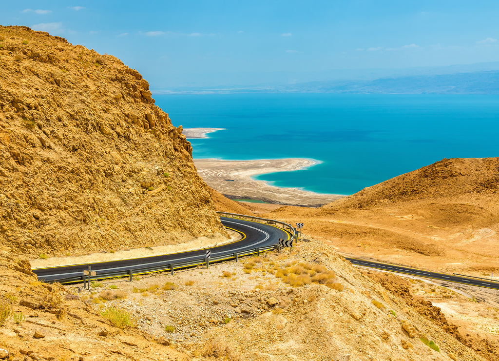 View of Dead Sea coastline
