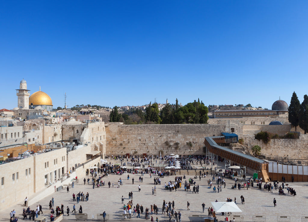 Jerusalem's Western wall and Dome of the rock