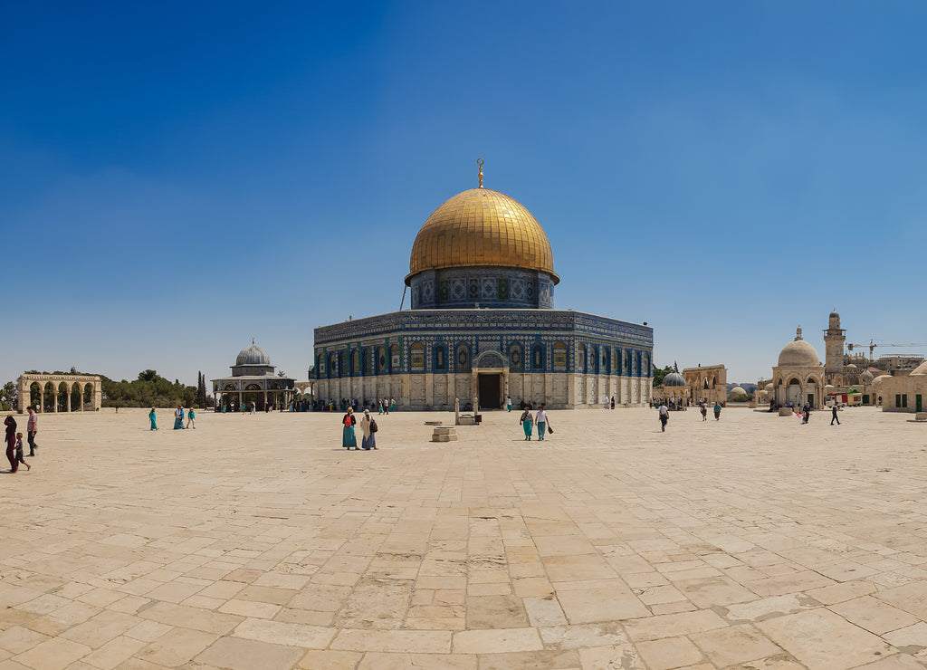The Dome of the Rock mosque in the Temple Mount.Jerusalem old town, Israel