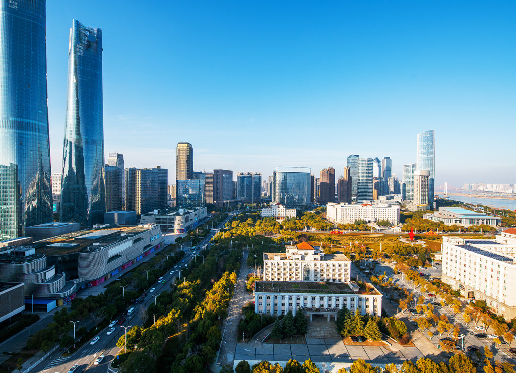 Skyline of Tel Aviv towers and aerial Israel