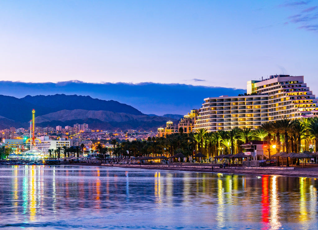 Sunset view of Eilat in Israel