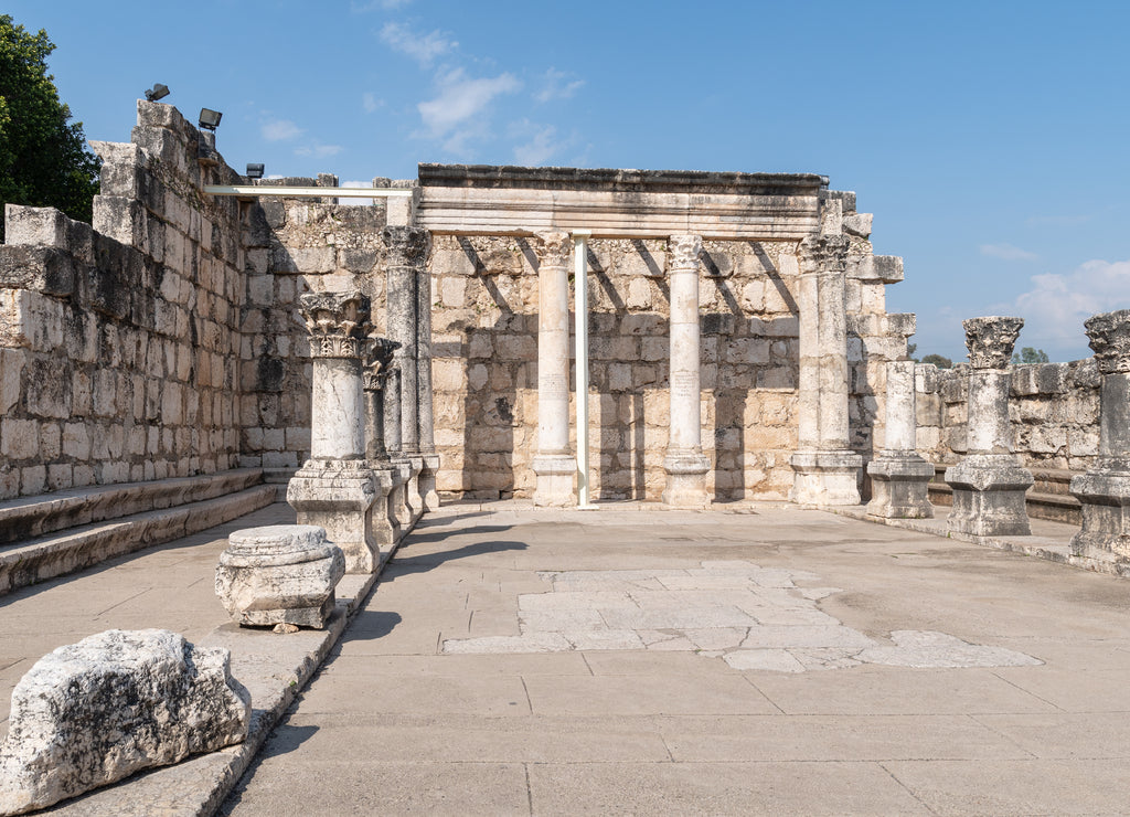 The capernaum synagogue in Israel