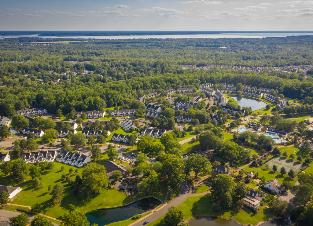 Aerial of Williamsburg Virginia