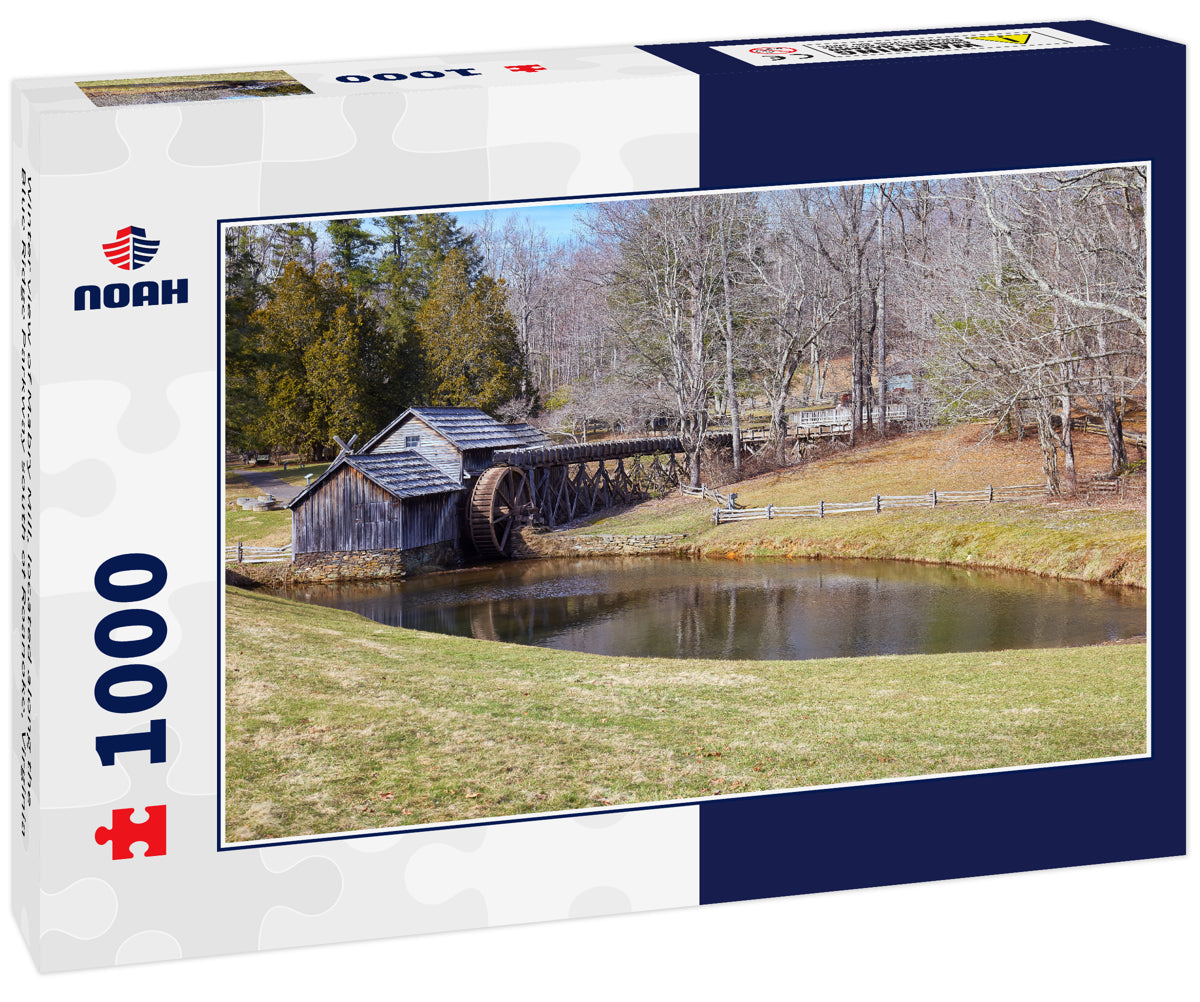 Winter view of Mabry Mill, located along the Blue Ridge Parkway south of Roanoke, Virginia