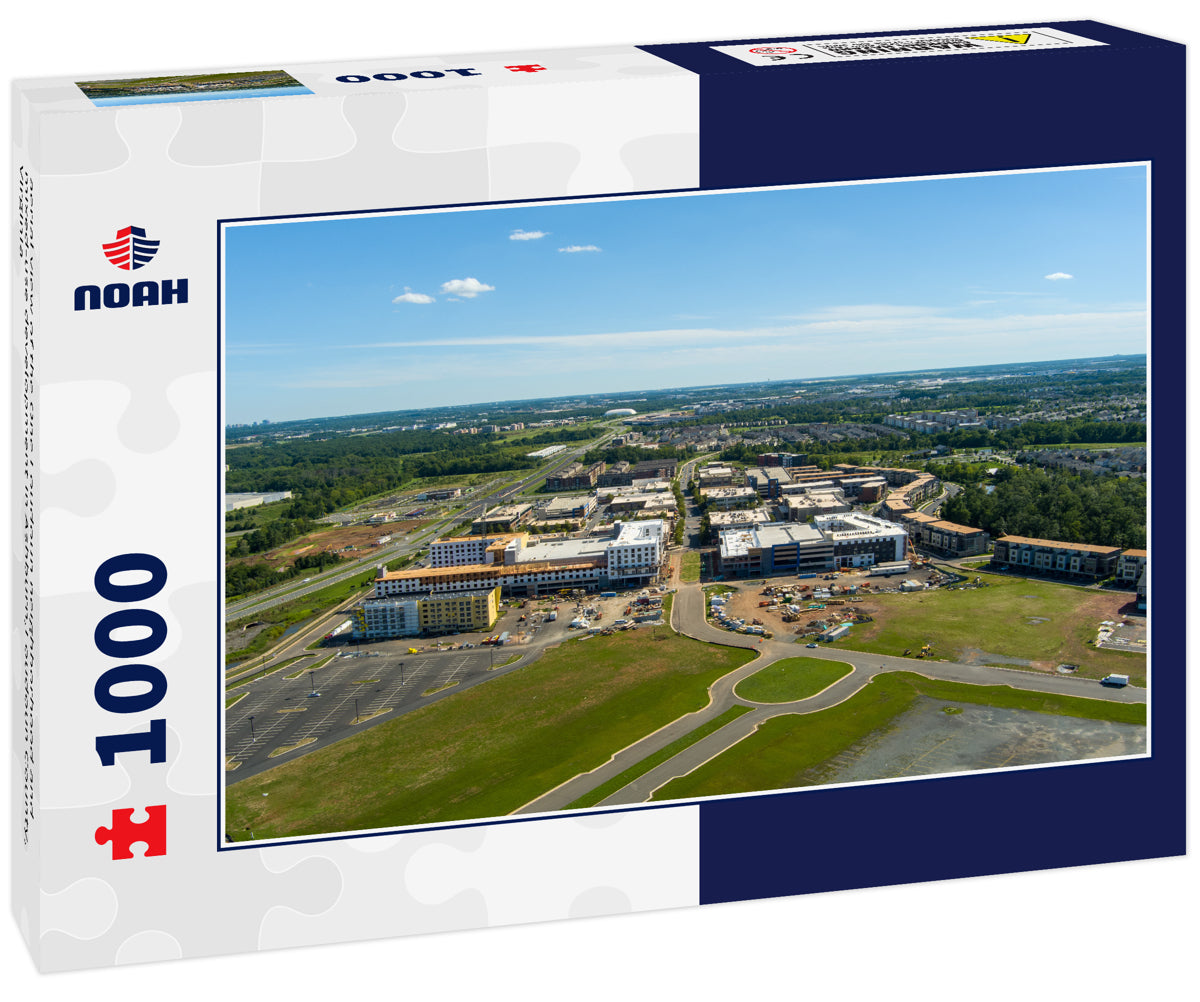 aerial view of the One Loudoun neighborhood and mixed-use development in Ashburn,Loudoun County, Virginia