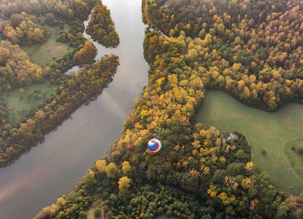 Hot Air Ballooning over Charlottesville, Virginia