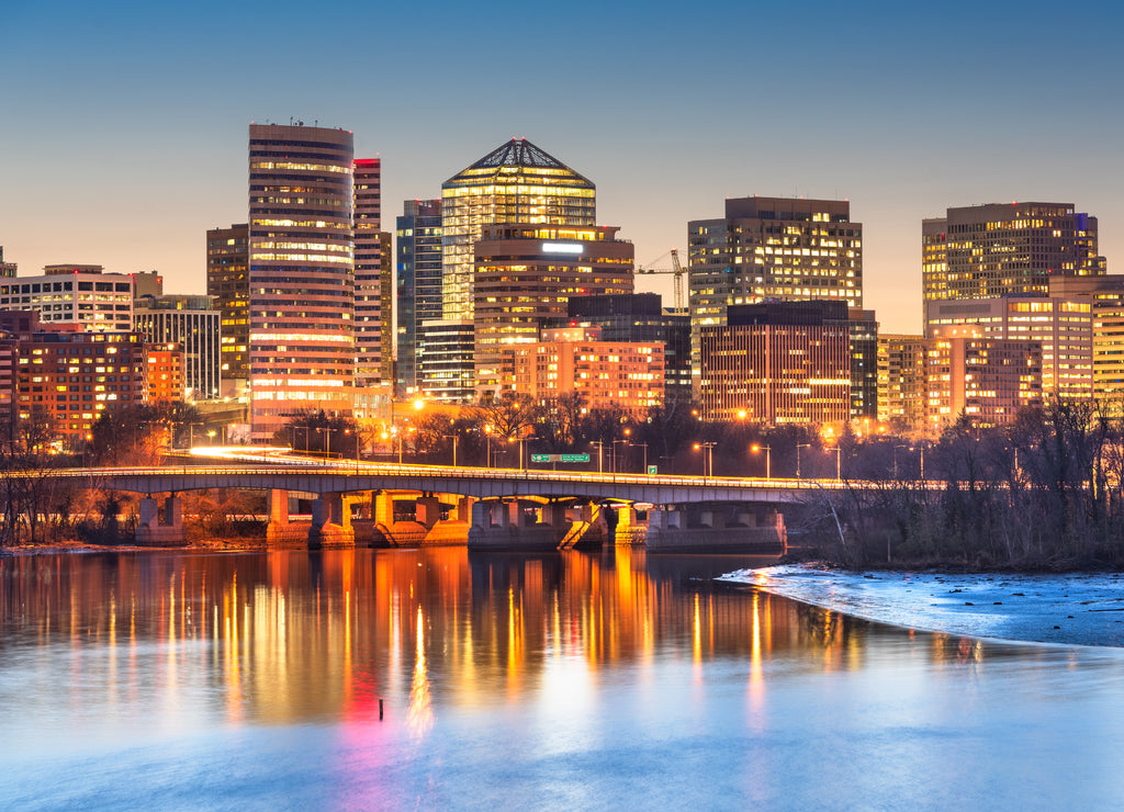 Rosslyn, Arlington, Virginia, USA Cityscape at Dusk