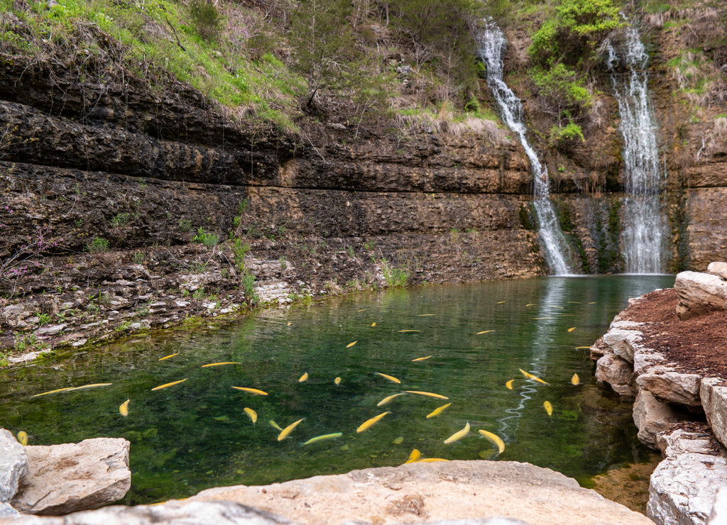 Waterfall in the Ozarks in Missouri