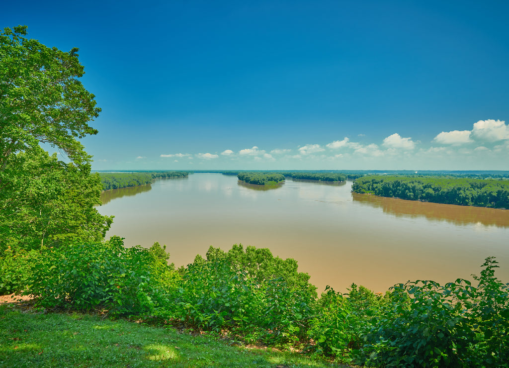 Mississippi River from Riverview Park Hannibal, Missouri