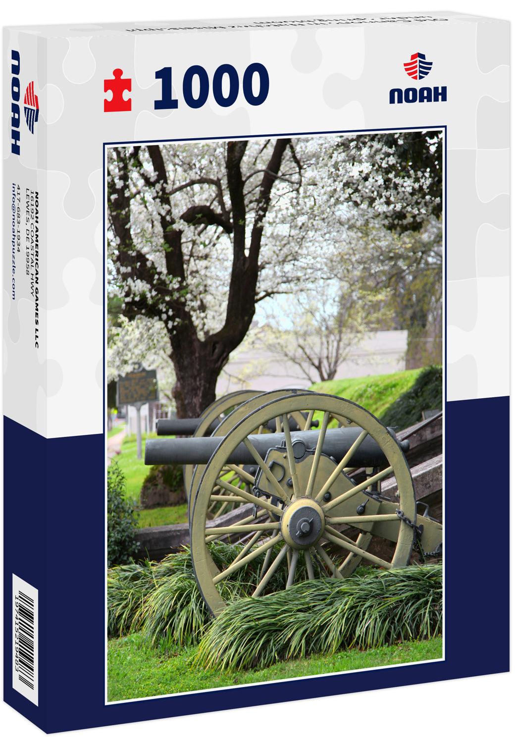 Old Cannons in Natchez Mississippi under spring bloom