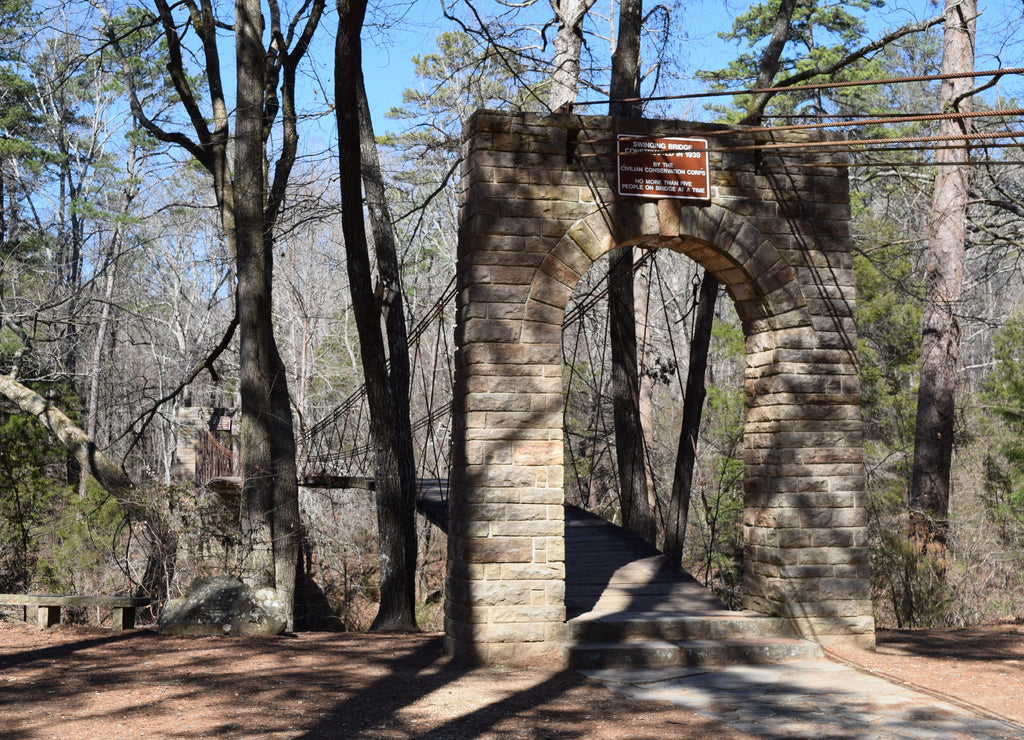 Suspension Bridge in Tishomingo State Park Mississippi