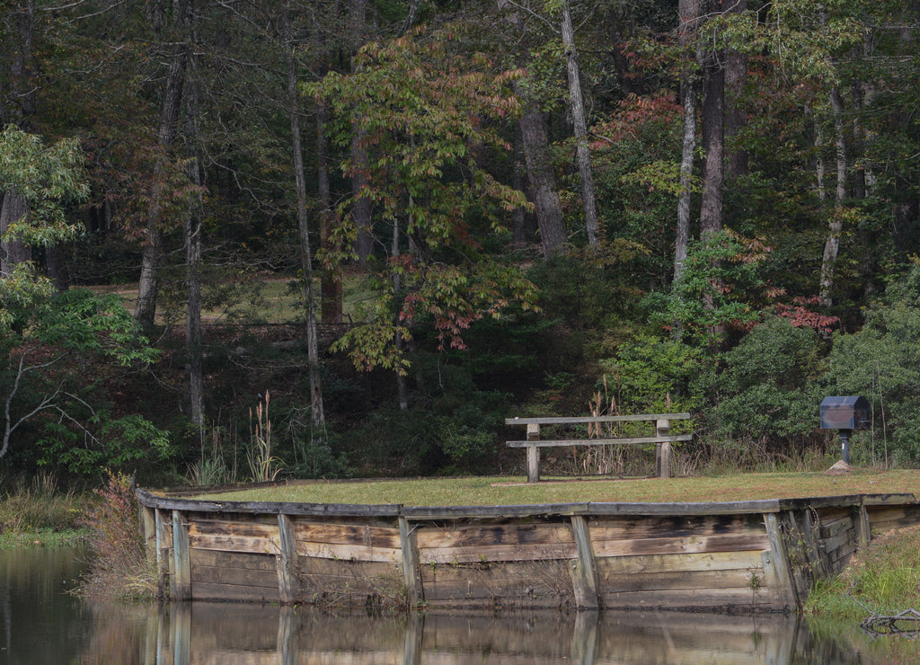 Relaxing picnic area at Homochitta National Forest Recreation Area in Natchez, Mississippi