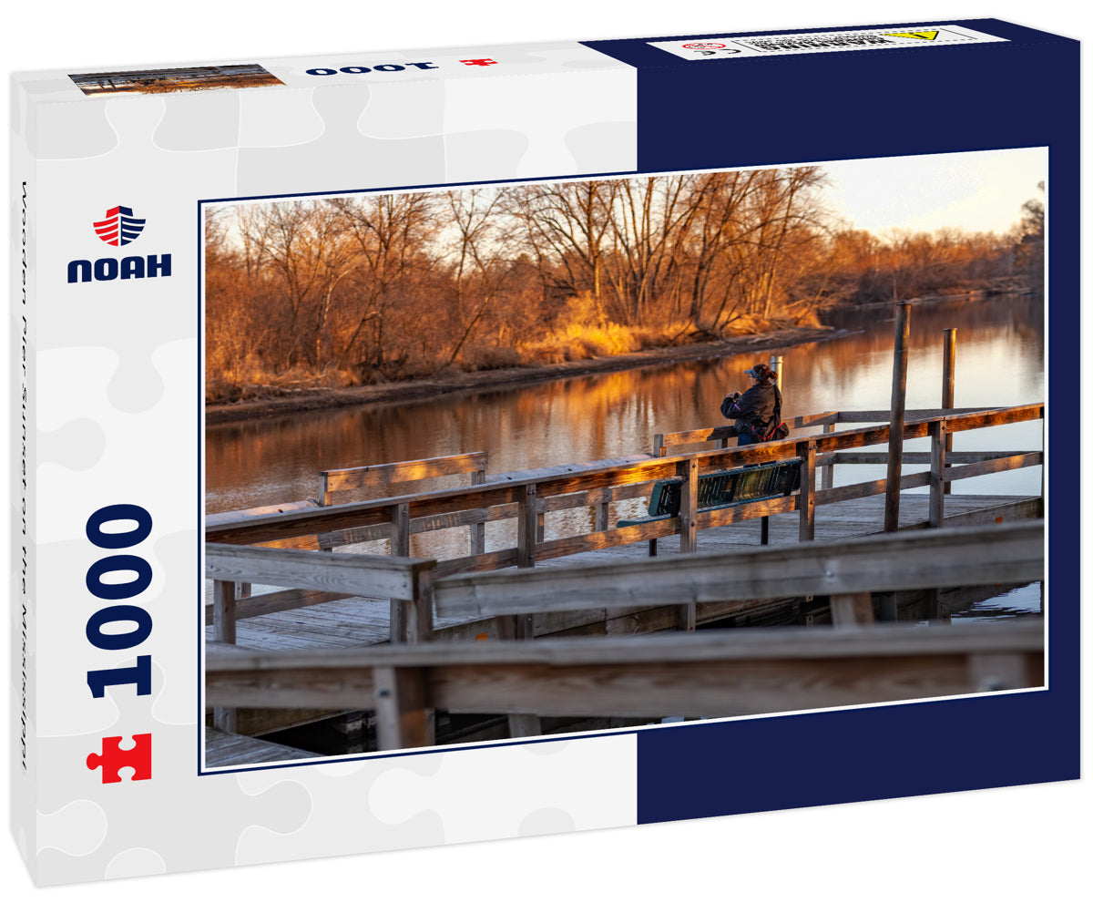 Wooden Pier Sunset on the Mississippi