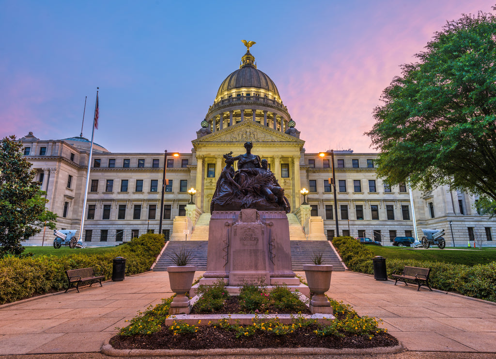 Mississippi State Capitol in Jackson, Mississippi, USA