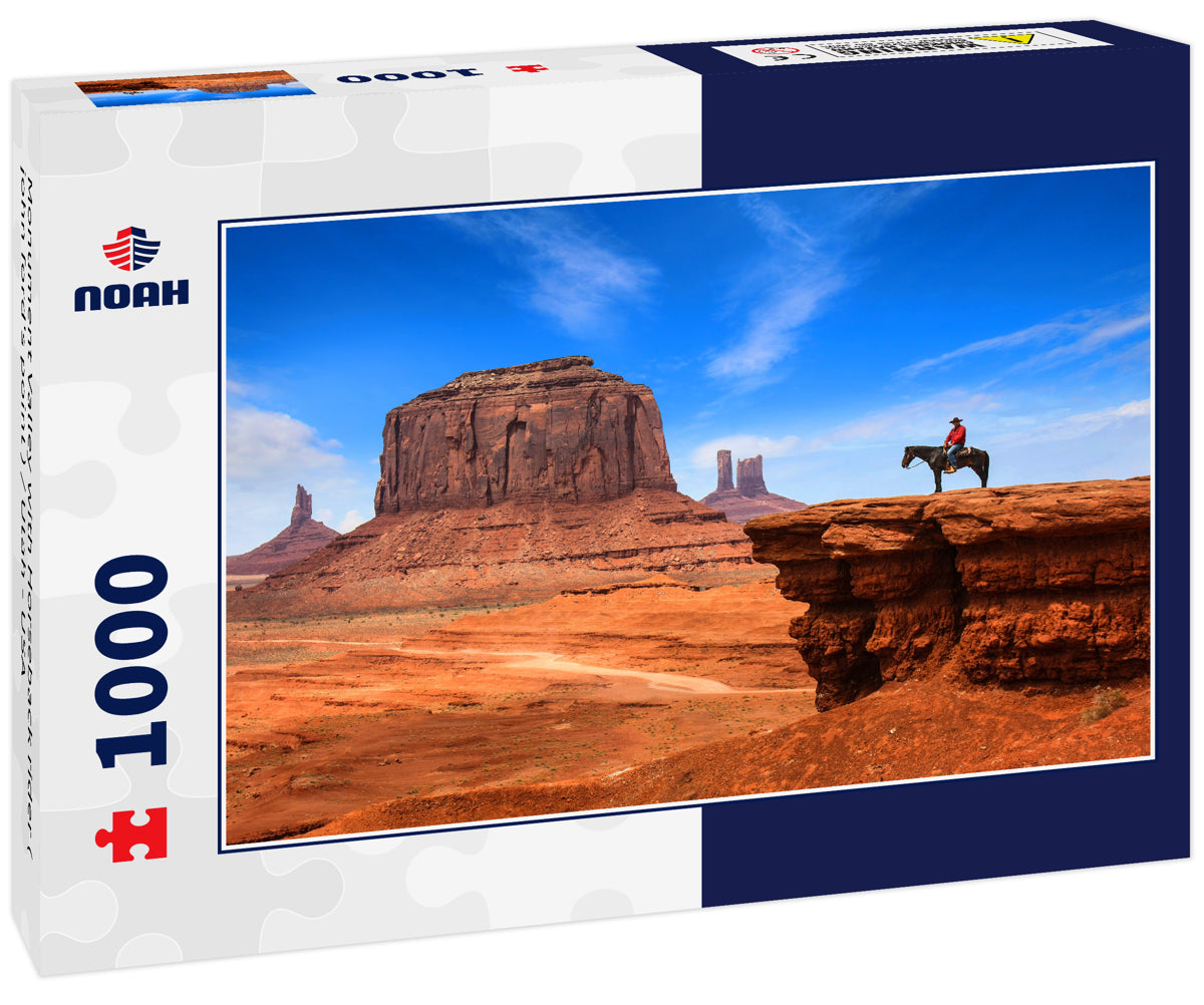 Monument Valley with Horseback rider ( john ford's point ) / Utah - USA