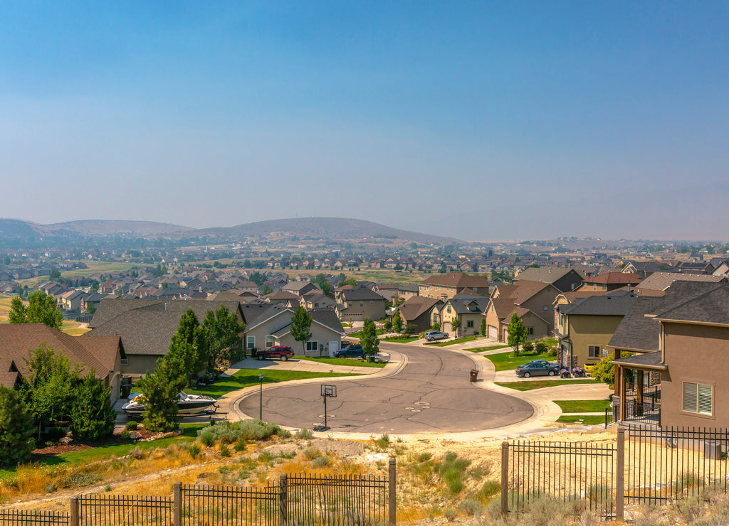 Scenic view of Eagle Mountain Utah community