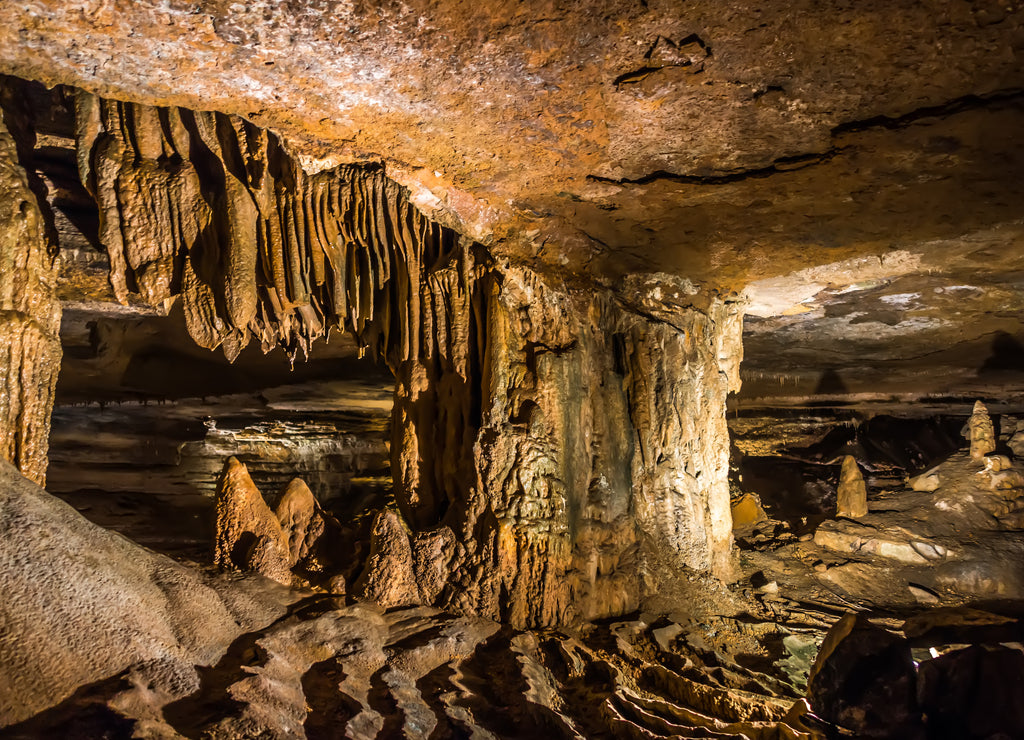 Pathway underground cave in forbidden cavers near sevierville tennessee