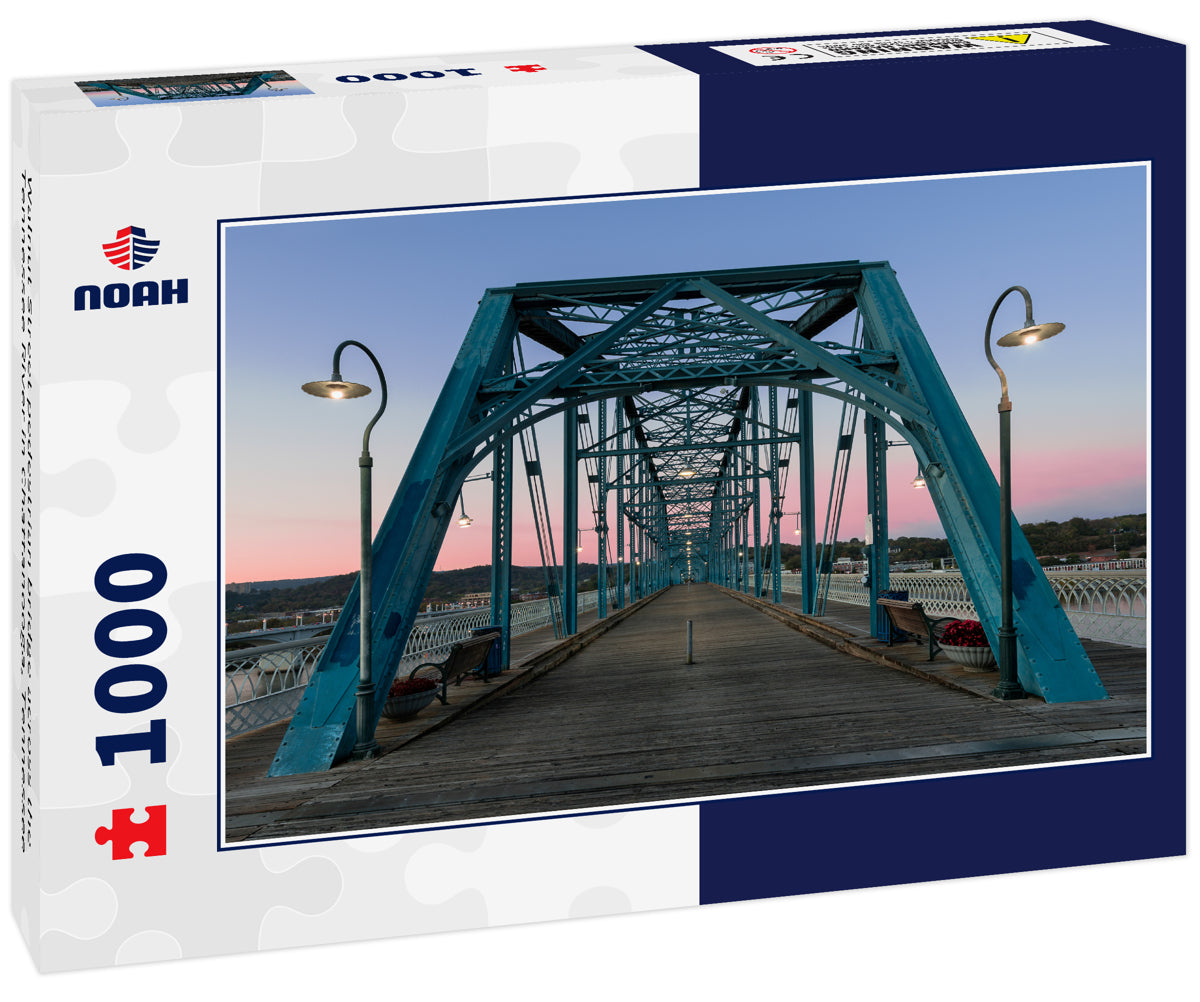 Walnut Street pedestrian bridge across the Tennessee River in Chattanooga, Tennessee