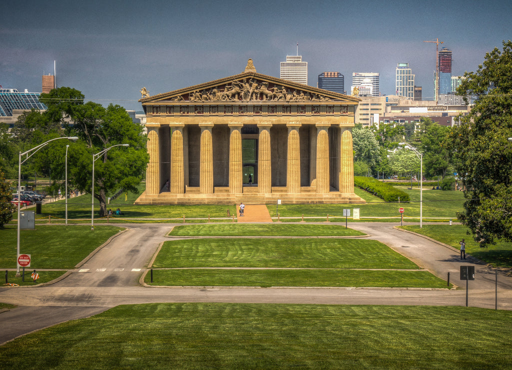 The Parthenon in Nashville, Tennessee is a full scale replica of the original Parthenon in Greece. The Parthenon is located in Centennial Park