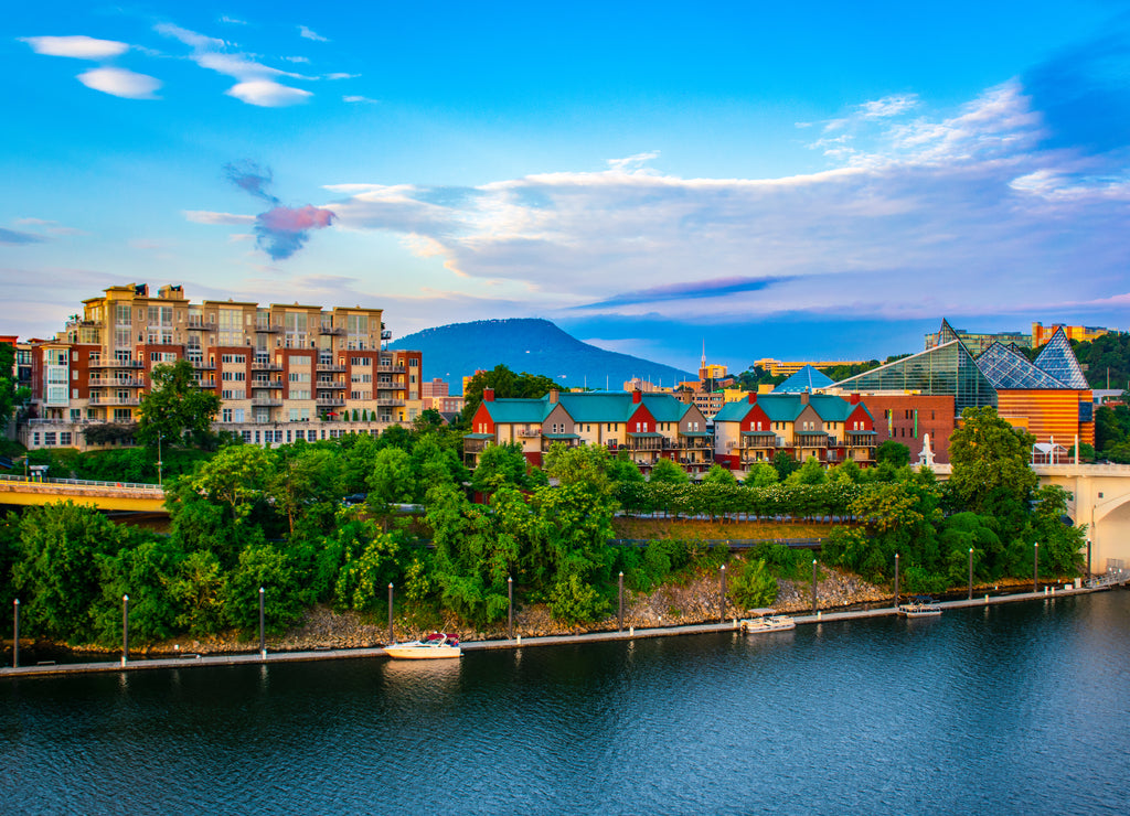 Sunrise over Downtown Chattanooga, Tennessee, USA Cityscape