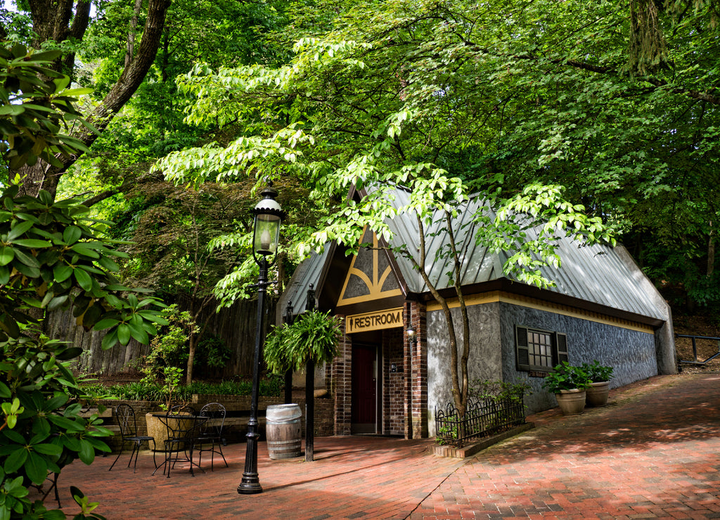 Upmarket restrooms in Gatlinburg in Tennessee USA