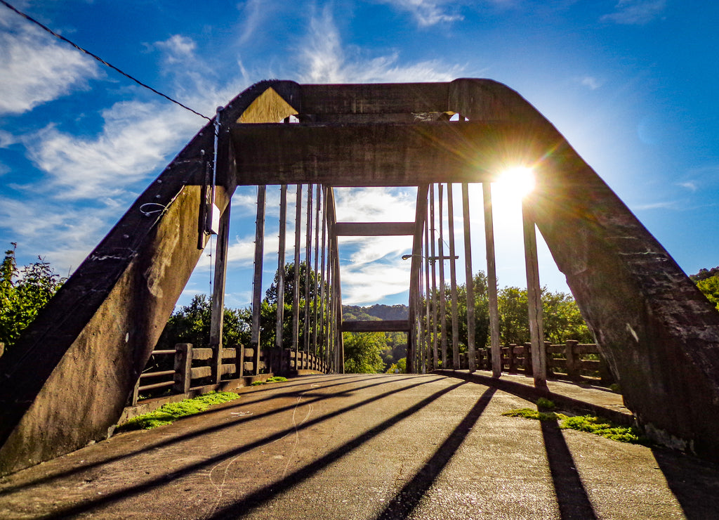 Old Concrete Arch Bridge in Prestonsburg, Kentucky - USA