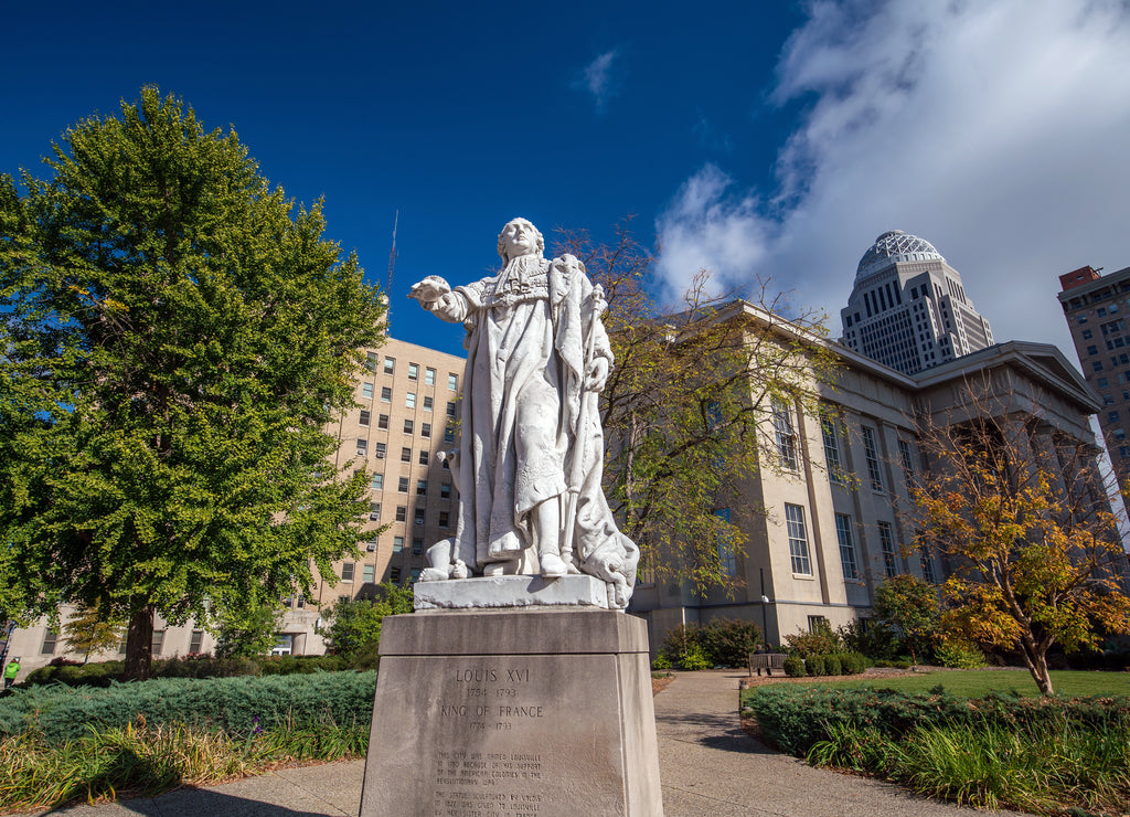 Statue of Louis XVI in downtown Louisville, Kentucky