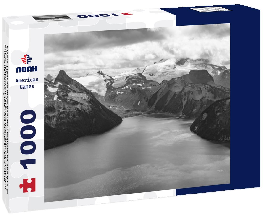 Noah Jigsaw Puzzle Kisoro Uganda most beautiful mountains and hills of Africa, houses and villages near lake bunyonyi and lake mutanda, green landscape in black white 1000 pieces