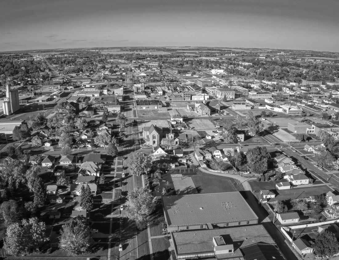 Noah Jigsaw Puzzle Boston, Massachusetts Skyline from above by Drone during Summer Time in black white 1000 pieces