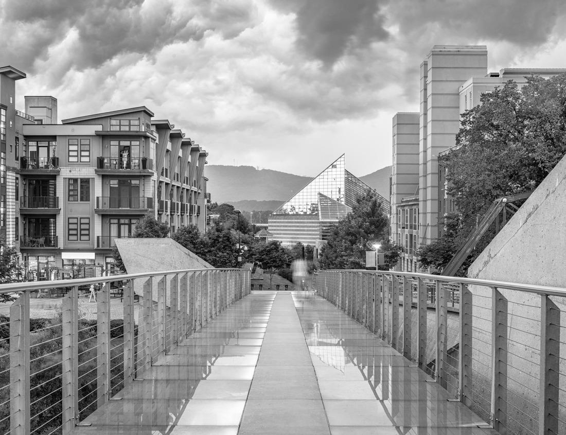 Noah Jigsaw Puzzle Aerial view of downtown South Bend in Indiana in black white 1000 pieces