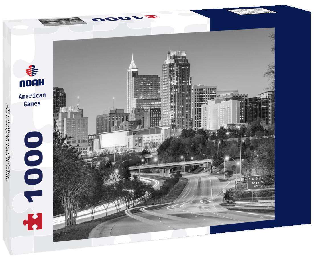 Noah Jigsaw Puzzle Sindelfingen, Old City, Germany in black white 1000 pieces
