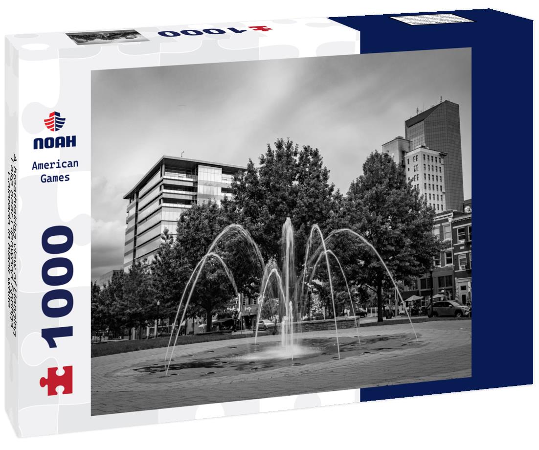 Noah Jigsaw Puzzle A breathtaking view of Hanging Lake near Glenwood Springs, Colorado in black white 1000 pieces