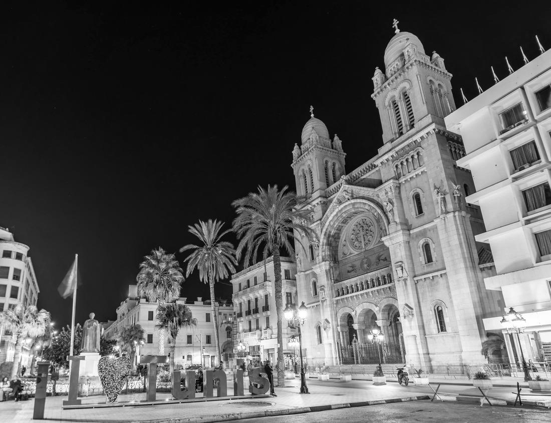 Noah Jigsaw Puzzle Historic City Hall of Amarillo, Texas, USA in black white 1000 pieces
