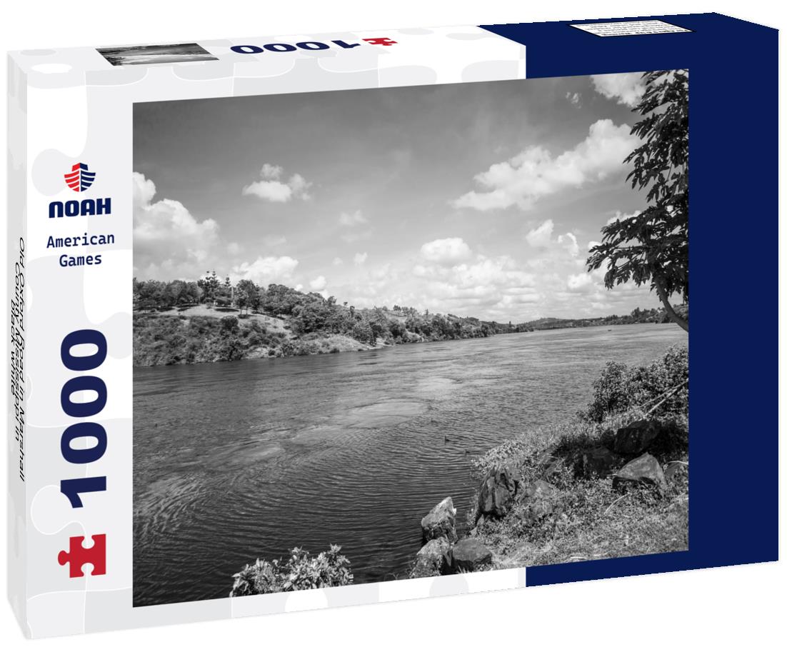 Noah Jigsaw Puzzle Old Oxford Road in Marshall County Mississippi in black white 1000 pieces