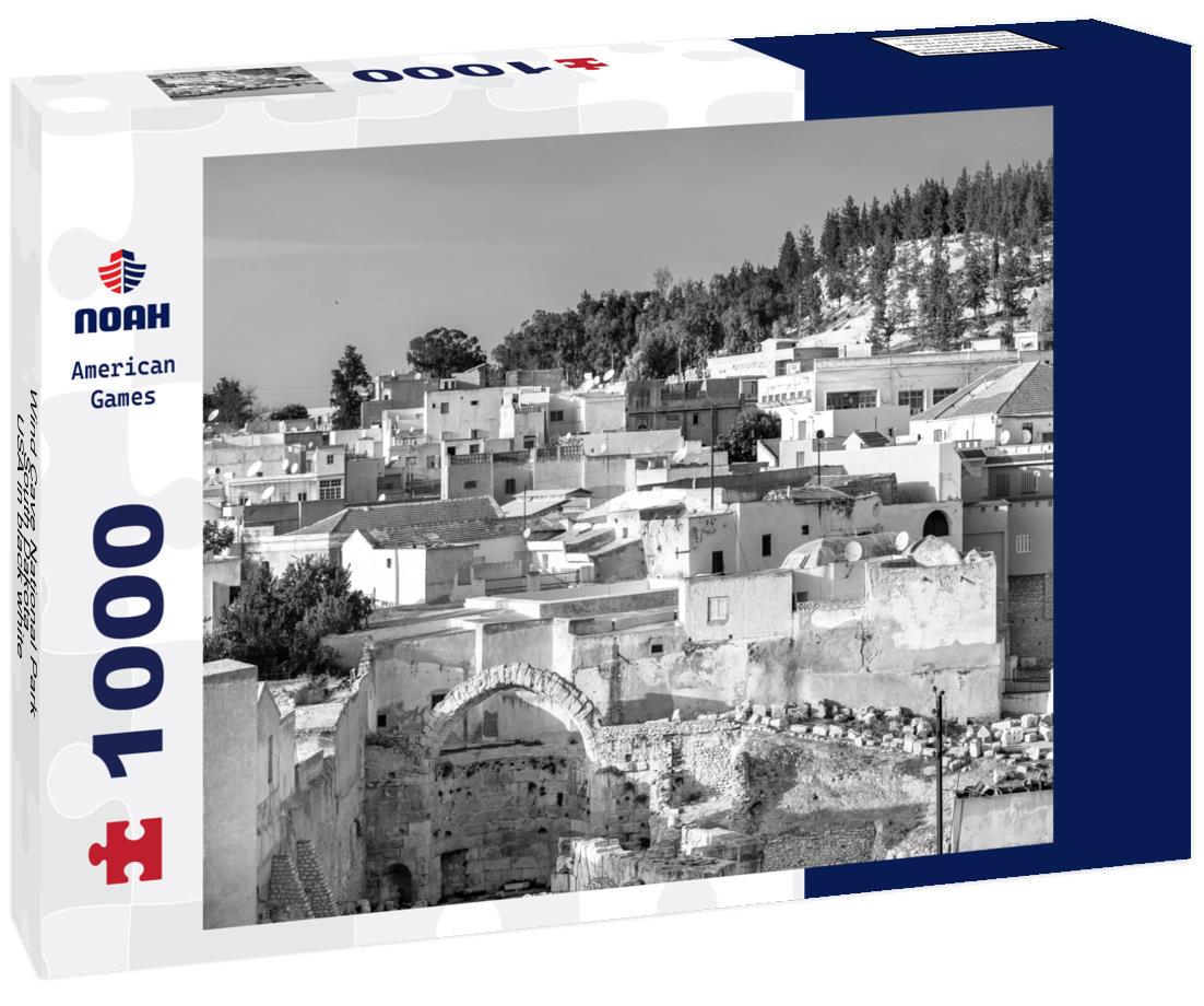 Noah Jigsaw Puzzle Wind Cave National Park, South Dakota - USA in black white 1000 pieces