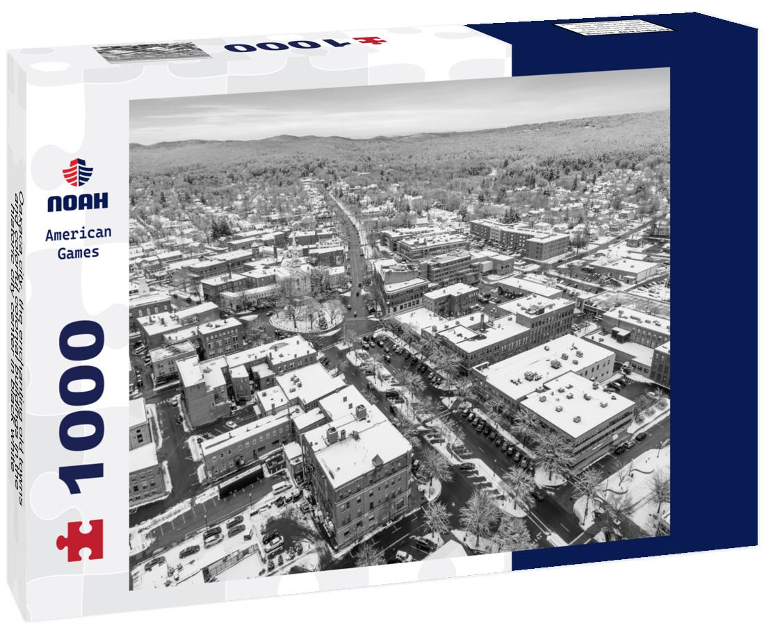 Noah Jigsaw Puzzle Oaxaca city, the enchanting old towns and colorful colonial buildings in the historic city center in black white 1000 pieces