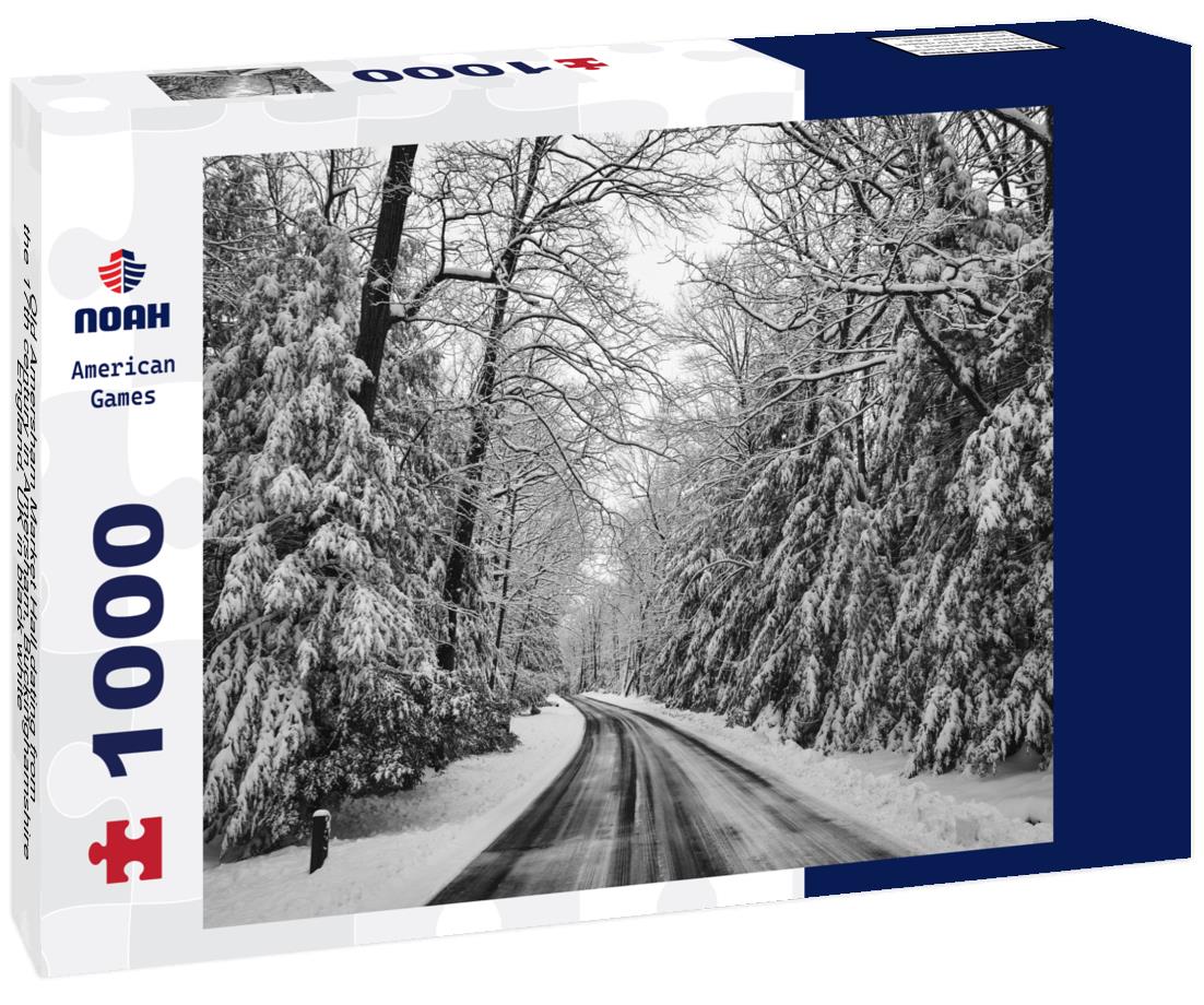 Noah Jigsaw Puzzle Old Amersham Market Hall dating from the 17th century in Amersham, Buckinghamshire, England, UK in black white 1000 pieces