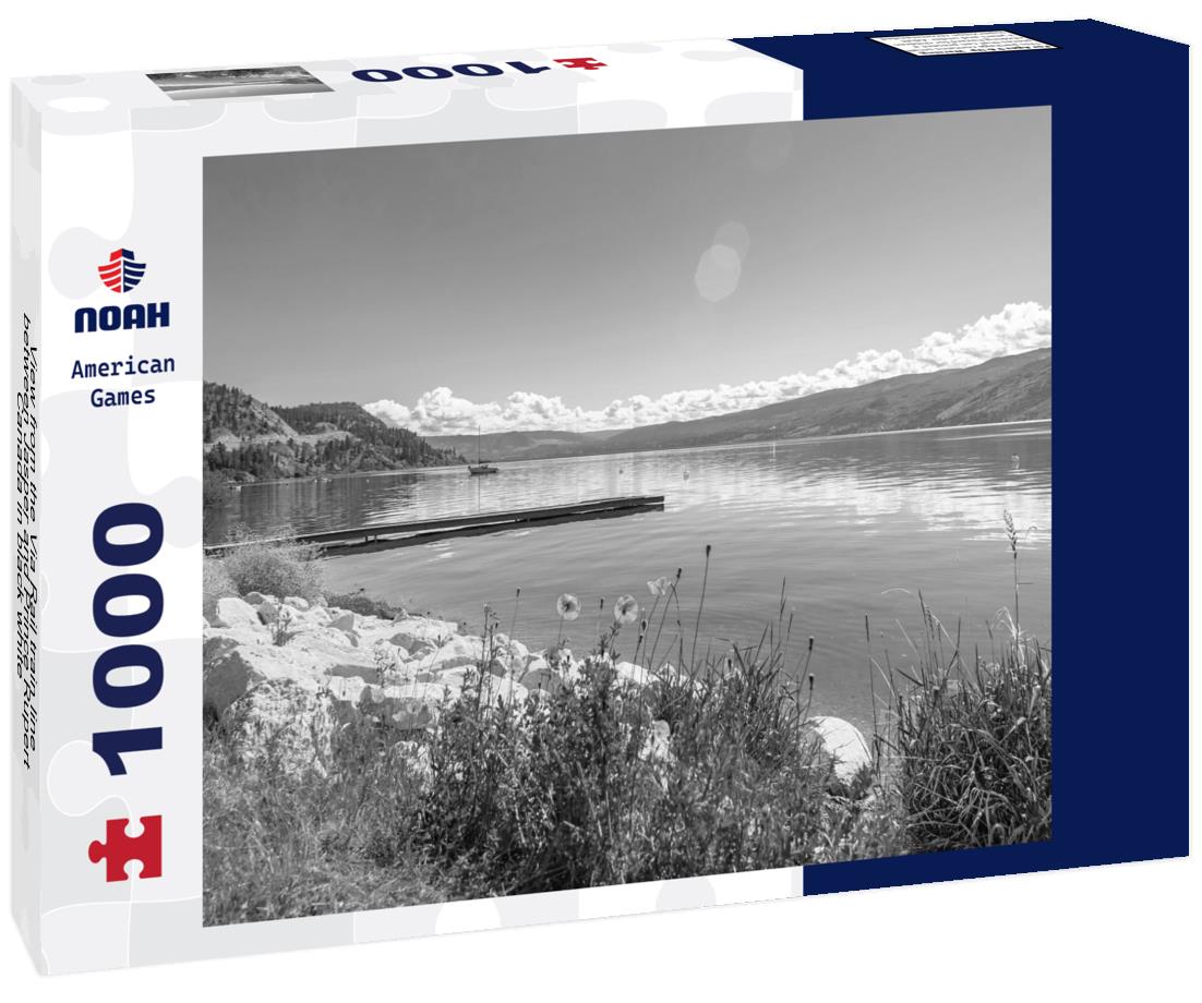Noah Jigsaw Puzzle View from the Via Rail train line between Jasper and Prince Rupert, Canada in black white 1000 pieces