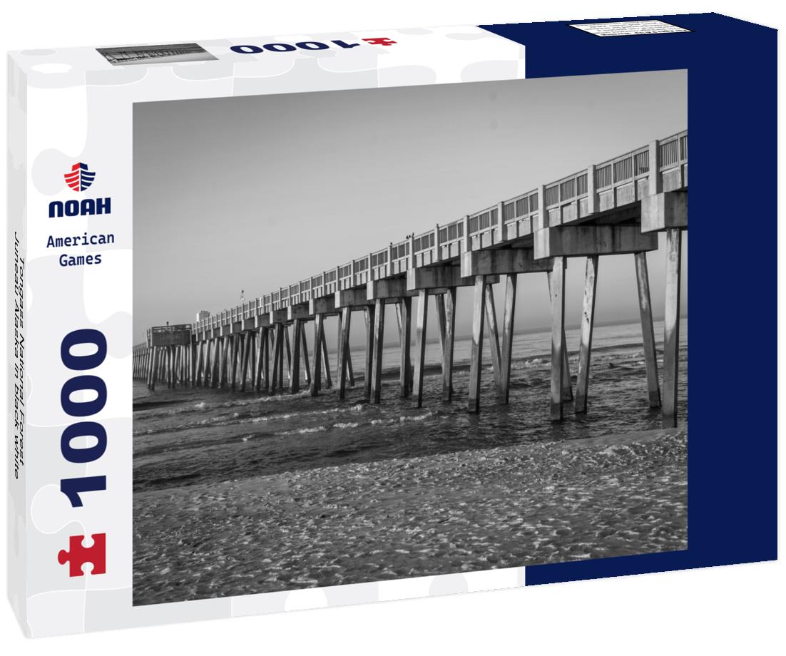 Noah Jigsaw Puzzle Tongass National Forest, Juneau Alaska in black white 1000 pieces