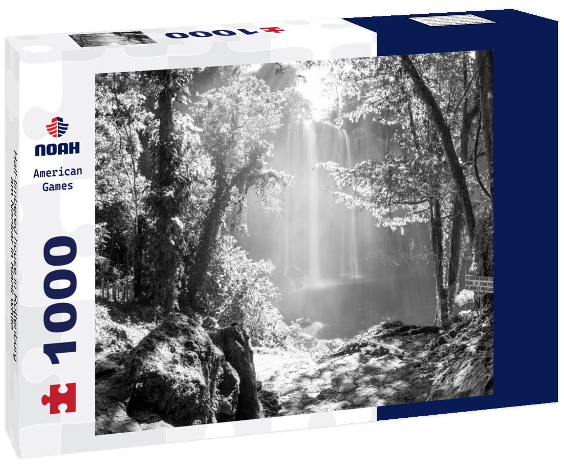 Noah Jigsaw Puzzle Half-timbered house in Rottenburg am Neckar in black white 1000 pieces