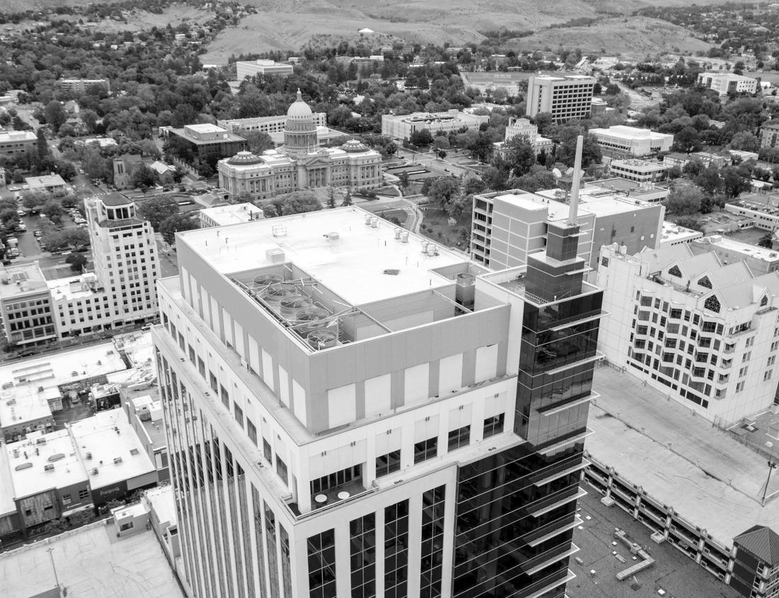 Noah Jigsaw Puzzle Gainesville, Florida, USA downtown cityscape at dusk in black white 1000 pieces