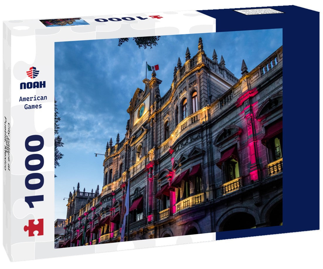 Noah Jigsaw Puzzle City palace at night - Puebla, Mexico 1000 pieces