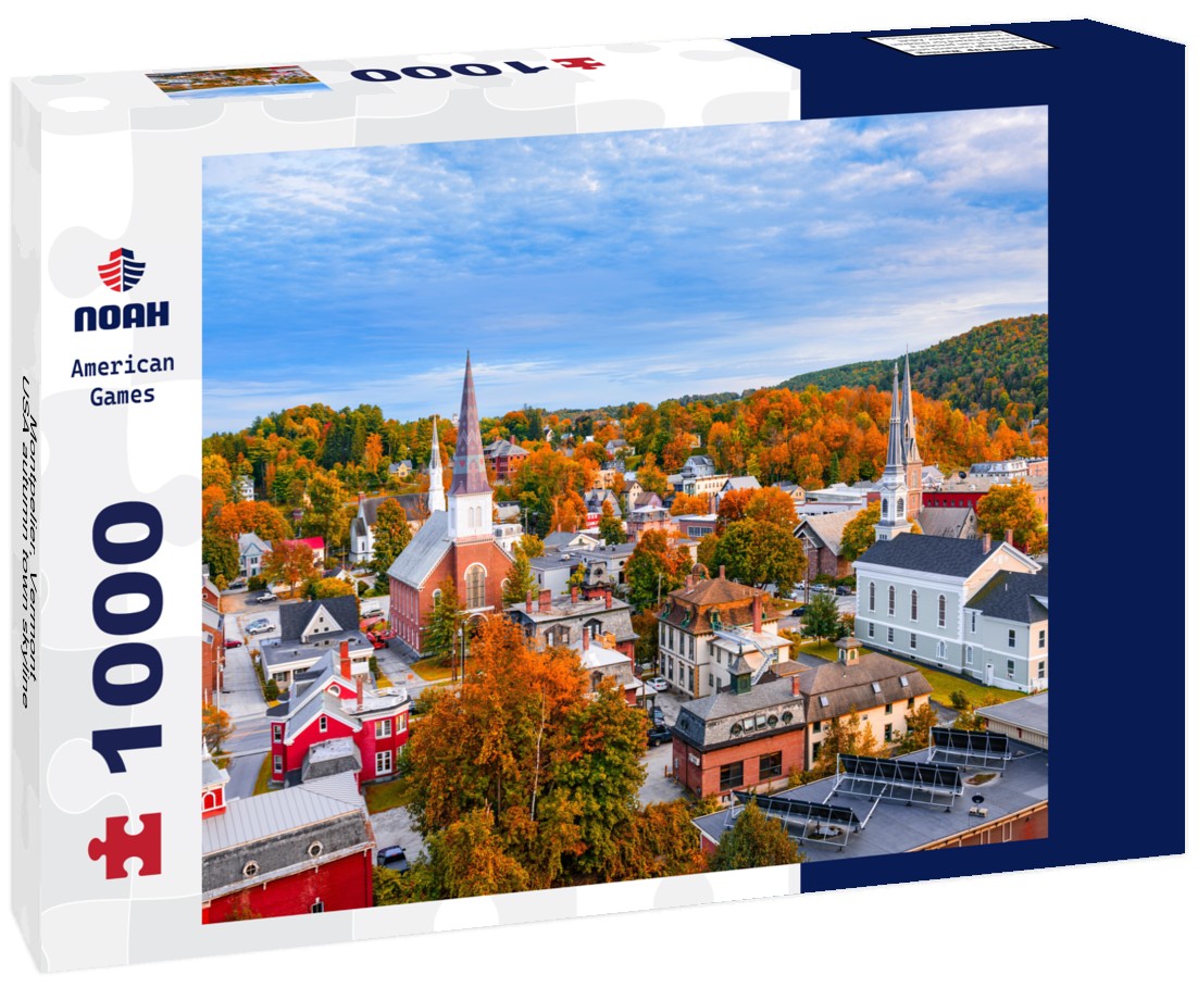 Noah Jigsaw Puzzle Montpelier, Vermont, USA autumn town skyline 1000 pieces