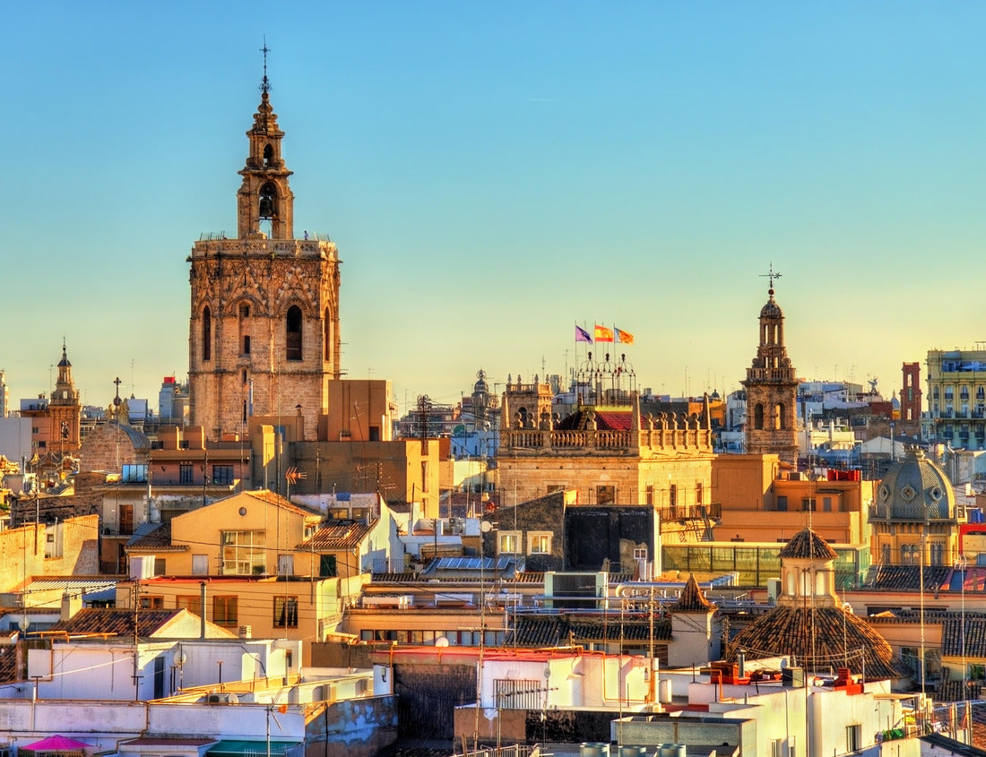 Noah Jigsaw Puzzle Aerial view of the old town in Valencia from the Serranos Gate - Spain 1000 pieces