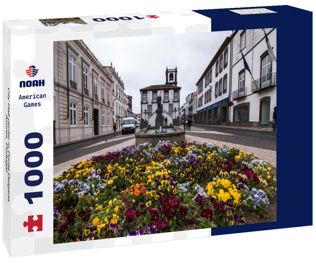 Noah Jigsaw Puzzle City Hall center in Ponta Delgada, Azores, Portugal 1000 pieces