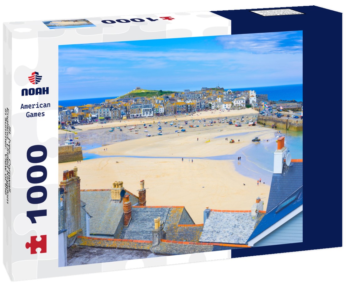 Noah Jigsaw Puzzle St. Ives, Cornwall, England, United Kingdom in summer. View of the harbor at low tide 1000 pieces